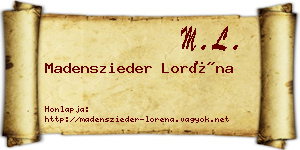 Madenszieder Loréna névjegykártya